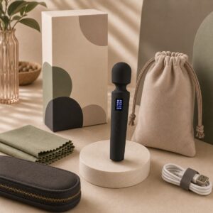 We Wand Medium LCD Rechargeable Wand Massager warm premium ecommerce product photo