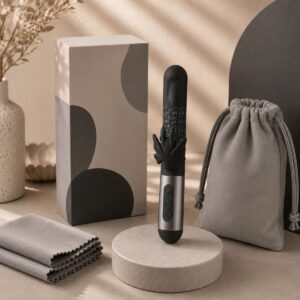 We Wand Aluminum Rotating Bead Rechargeable Vibrator warm premium ecommerce product photo