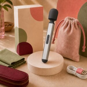 We Wand Large Aluminum Rechargeable Wand Massager warm premium ecommerce product photo