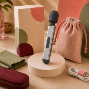 We Wand Medium Aluminum Rechargeable Wand Massager warm premium ecommerce product photo