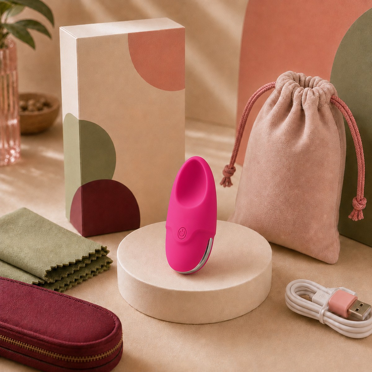 We Wand Rechargeable Tongue Vibrator warm premium ecommerce product photo