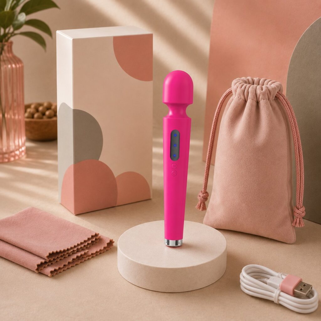 We Wand Extra Large Rechargeable Wand with Indicator Light warm premium ecommerce product photo