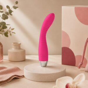 We Wand Rechargeable Ribbed Vibrator warm premium ecommerce product photo
