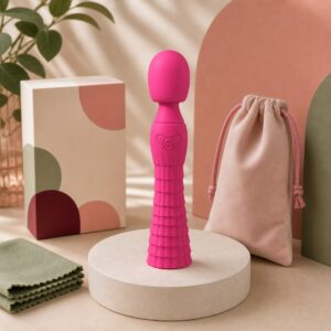 We Wand Rechargeable Ribbed Wand Massager warm premium ecommerce product photo