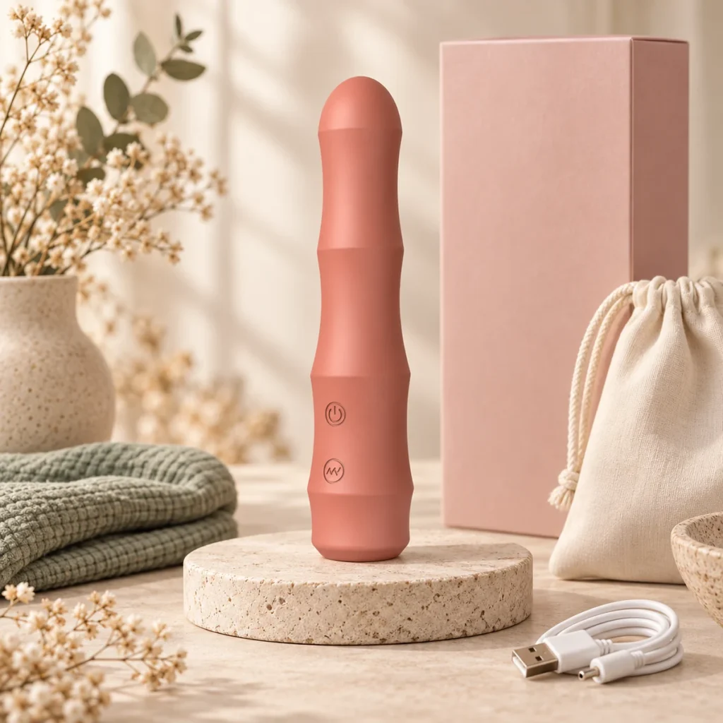We Wand Rose Realistic Rechargeable Vibrator warm premium ecommerce product photo for We Wand