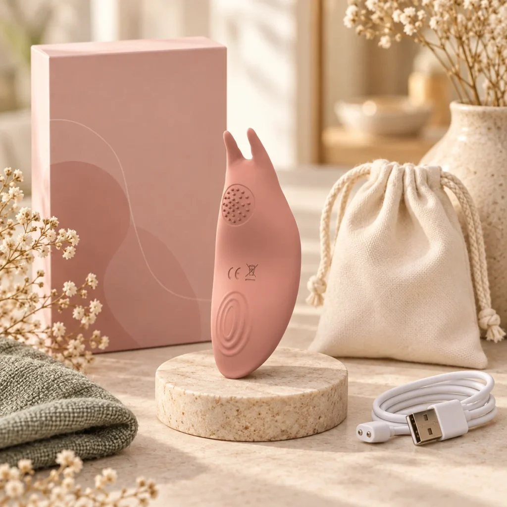 We Wand Blush Mini Rechargeable Bullet Vibrator warm premium ecommerce product photo for We Wand